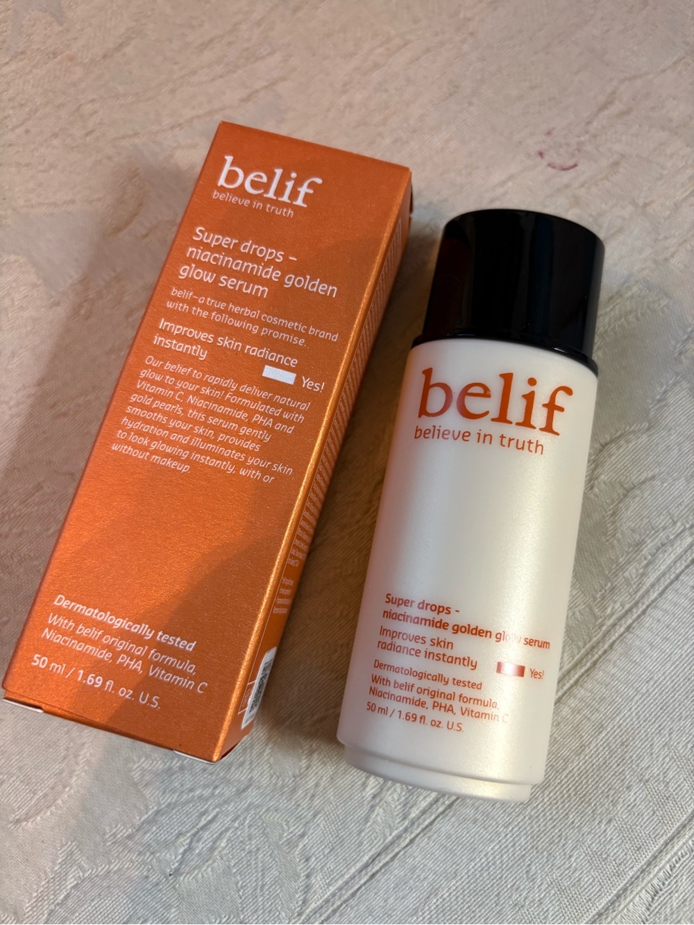 belif Super Drops Niacinamide Golden Glow Serum - BNIB